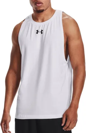 Camiseta sin mangas Under Armour UA BASELINE COTTON TANK-WHT