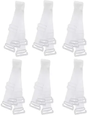 Clear Adjustable Shoulder Straps for Women's Bras Pack of 8